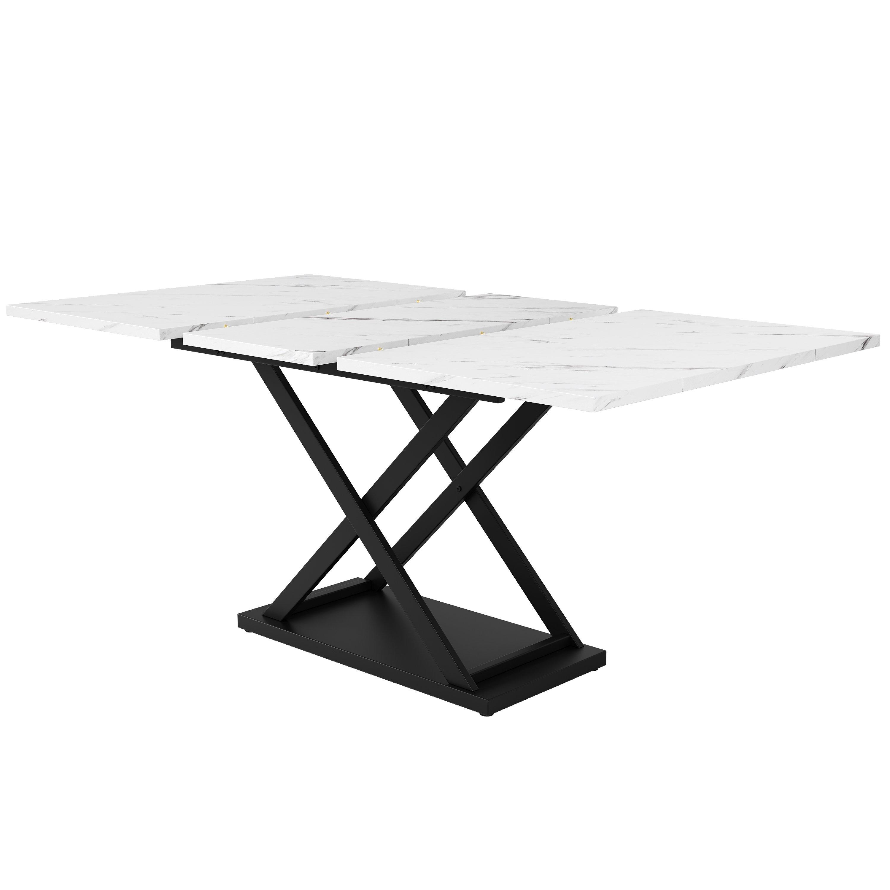 White - Urban Meuble - Modern Wood Dining Table Stylish Design - 2