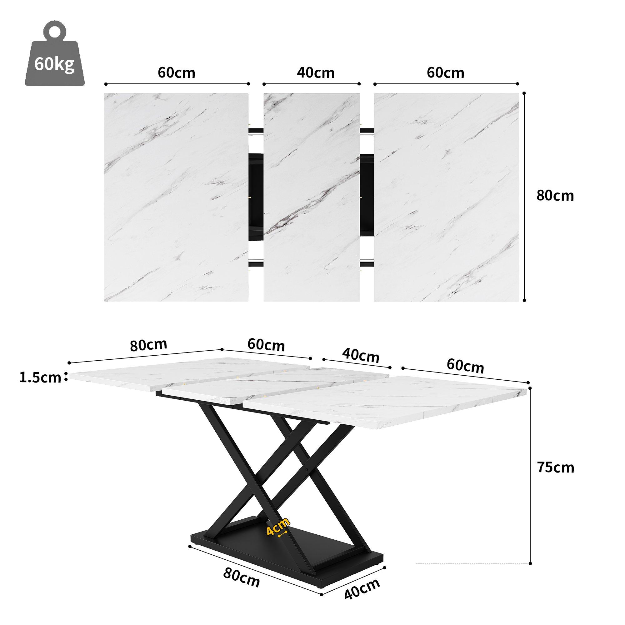 White - Urban Meuble - Modern Wood Dining Table Stylish Design - 3