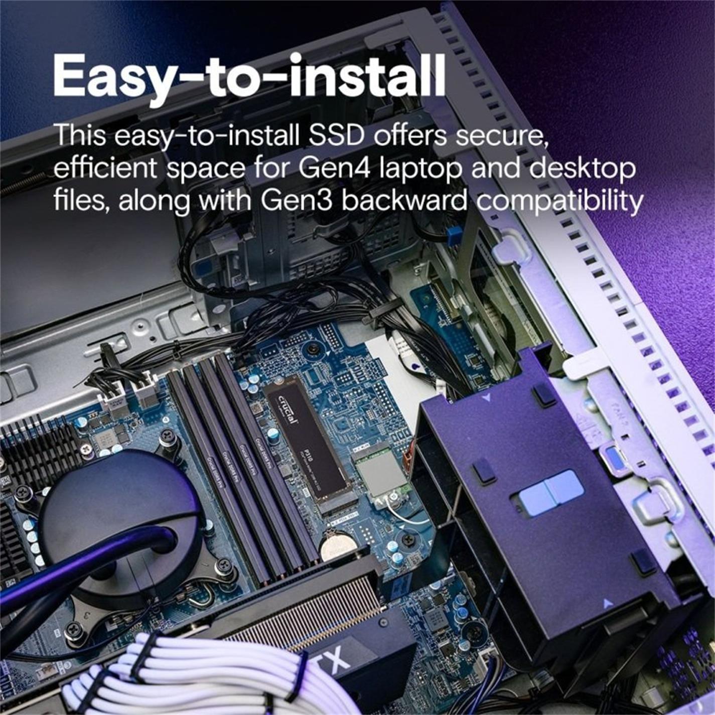 Black - Crucial Technology - P310 2TB Internal M.2 SSD - 5