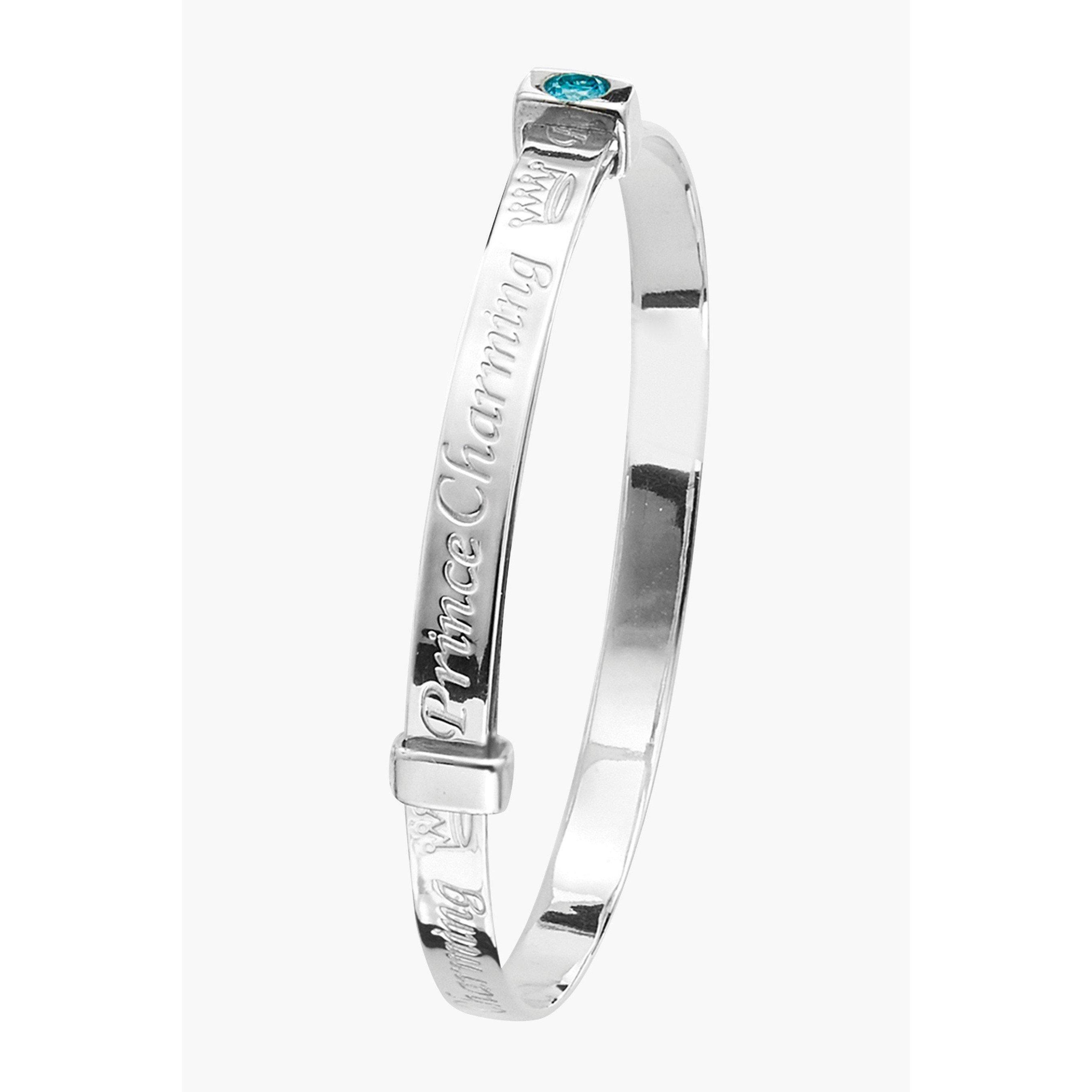 Silver - Be You - Sterling Silver CZ Prince Charming Baby Bangle