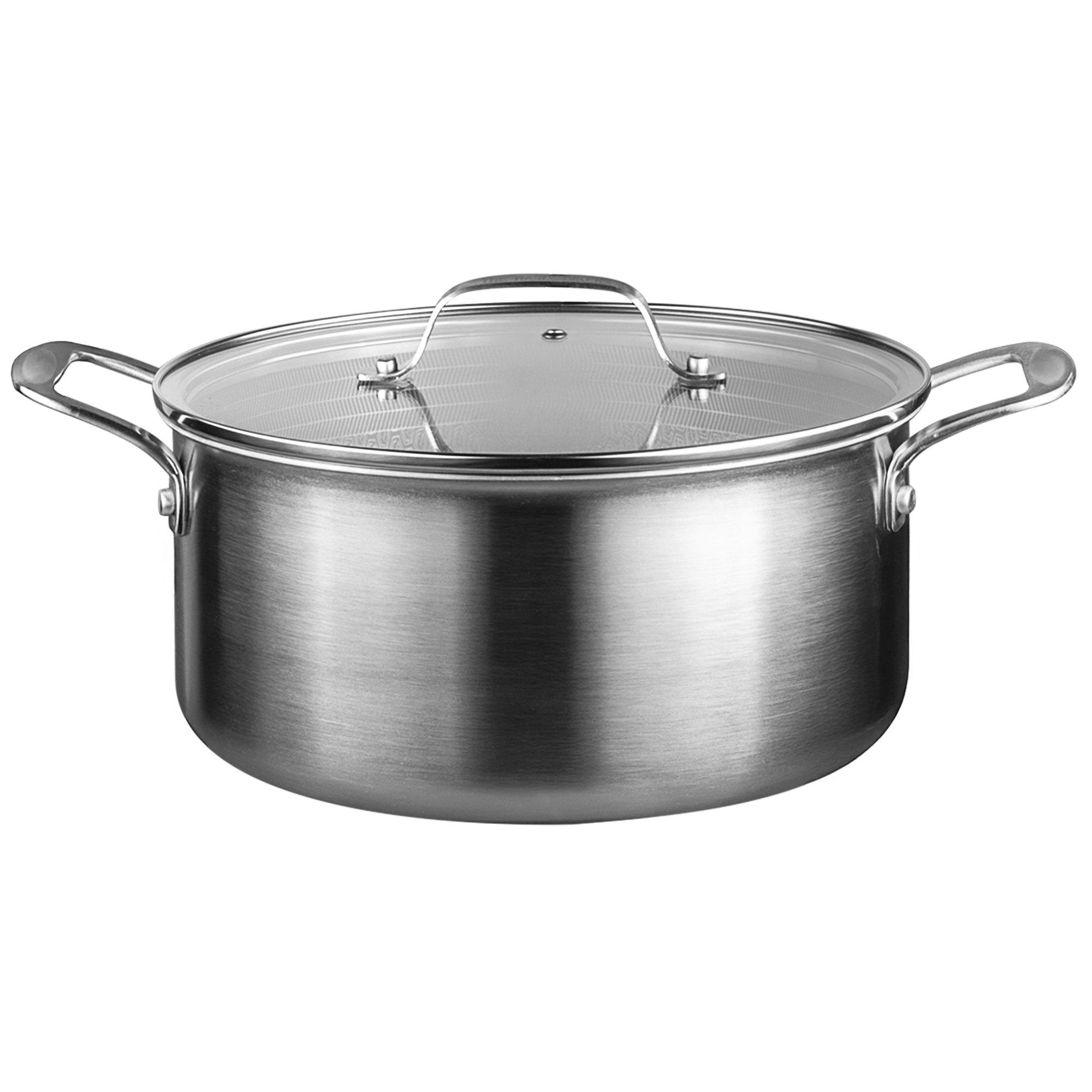 Hairy Bikers  Hexguard 24Cm Casserole Dish Pan - Stainless Steel