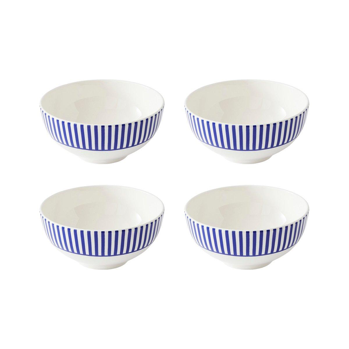 Blue White - Spode - Steccato Set of 4 Rimless Bowls - 1