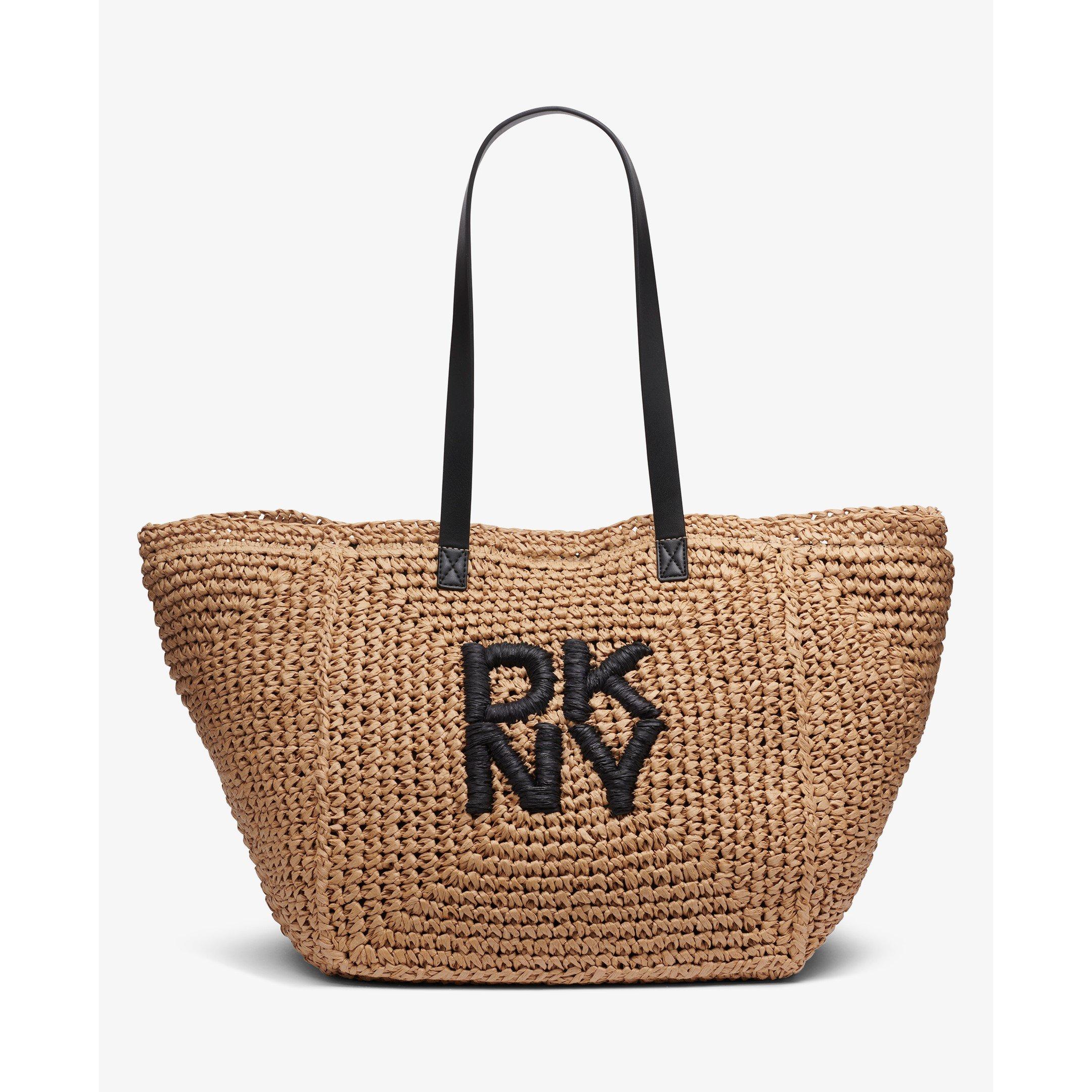 Dkny Women's Straw Bag - Natural/Black