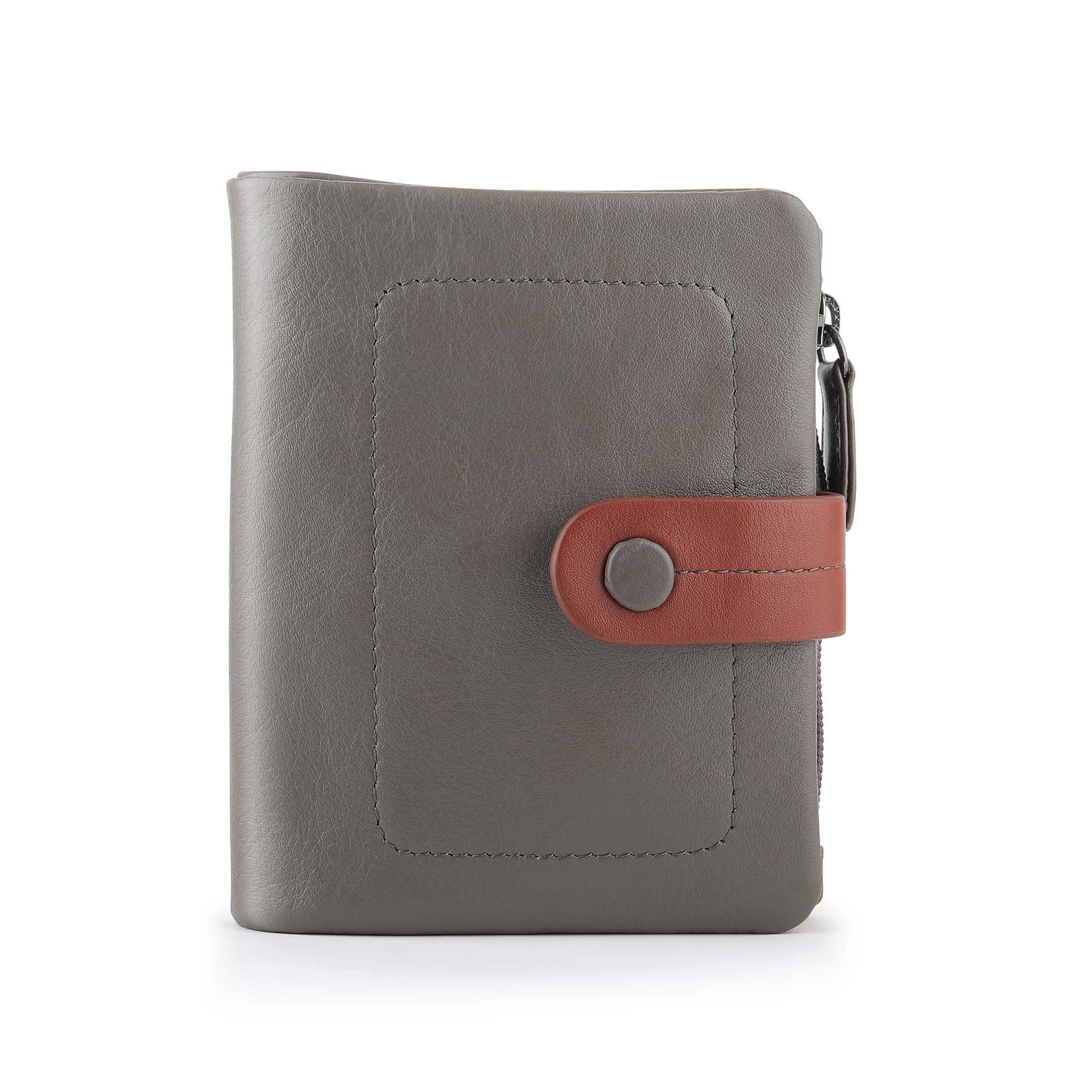 Taupe - PRIMEHIDE Leather - Capri Multicolour Small Soft Purse Camerelle - 1