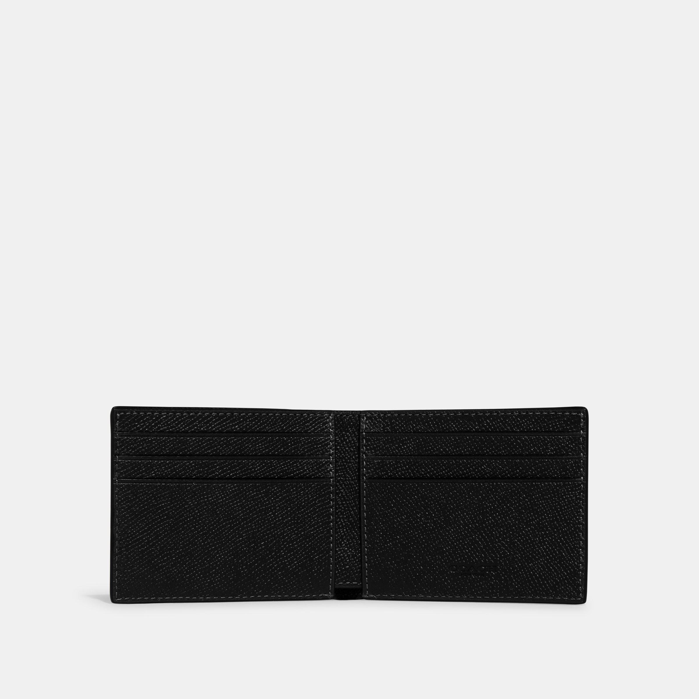 Black - Coach - Men's Slim Leather Billfold Wallet - 2