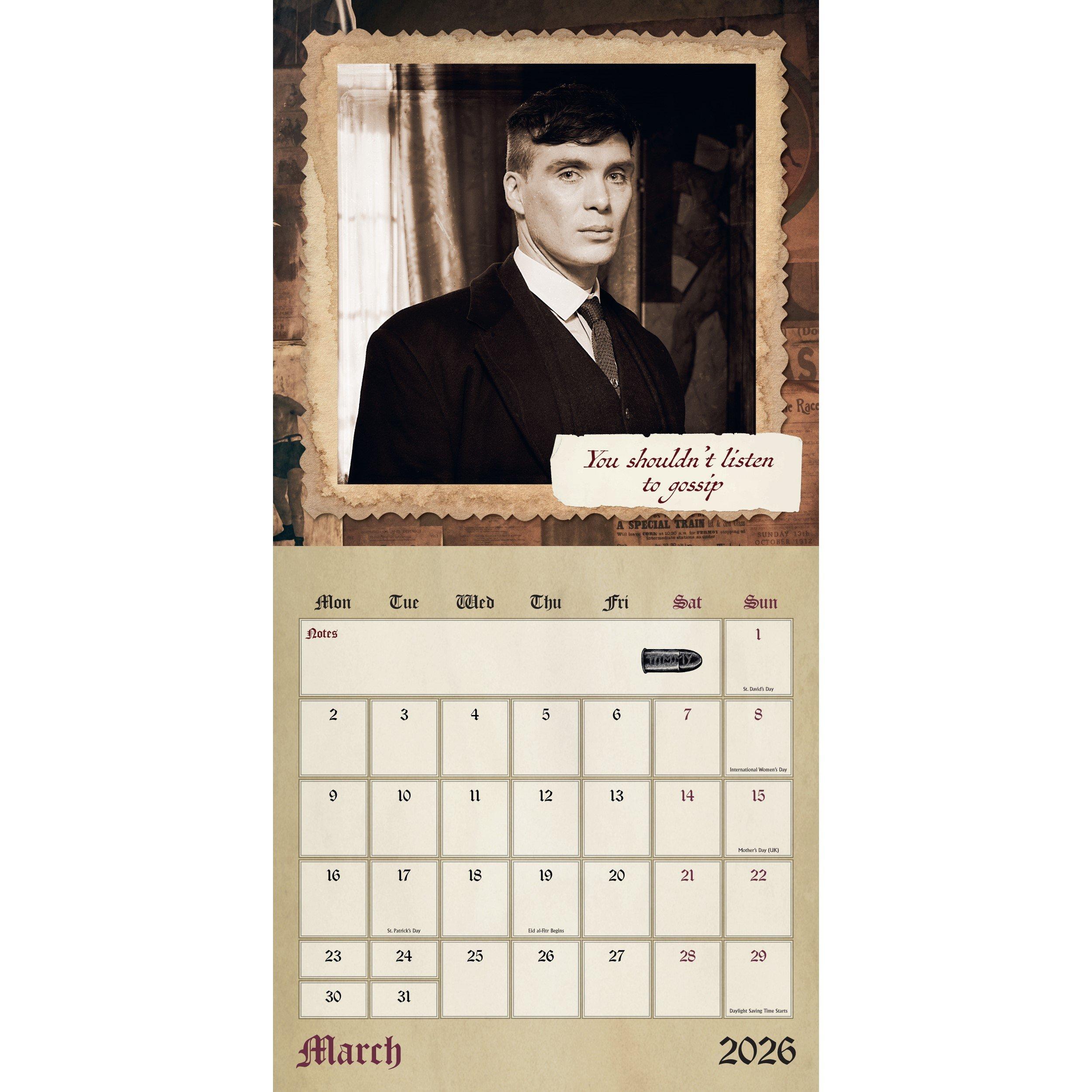 Multi - Peaky Blinders - PEAKY BLINDERS 2026 SQUARE CALENDAR - 2