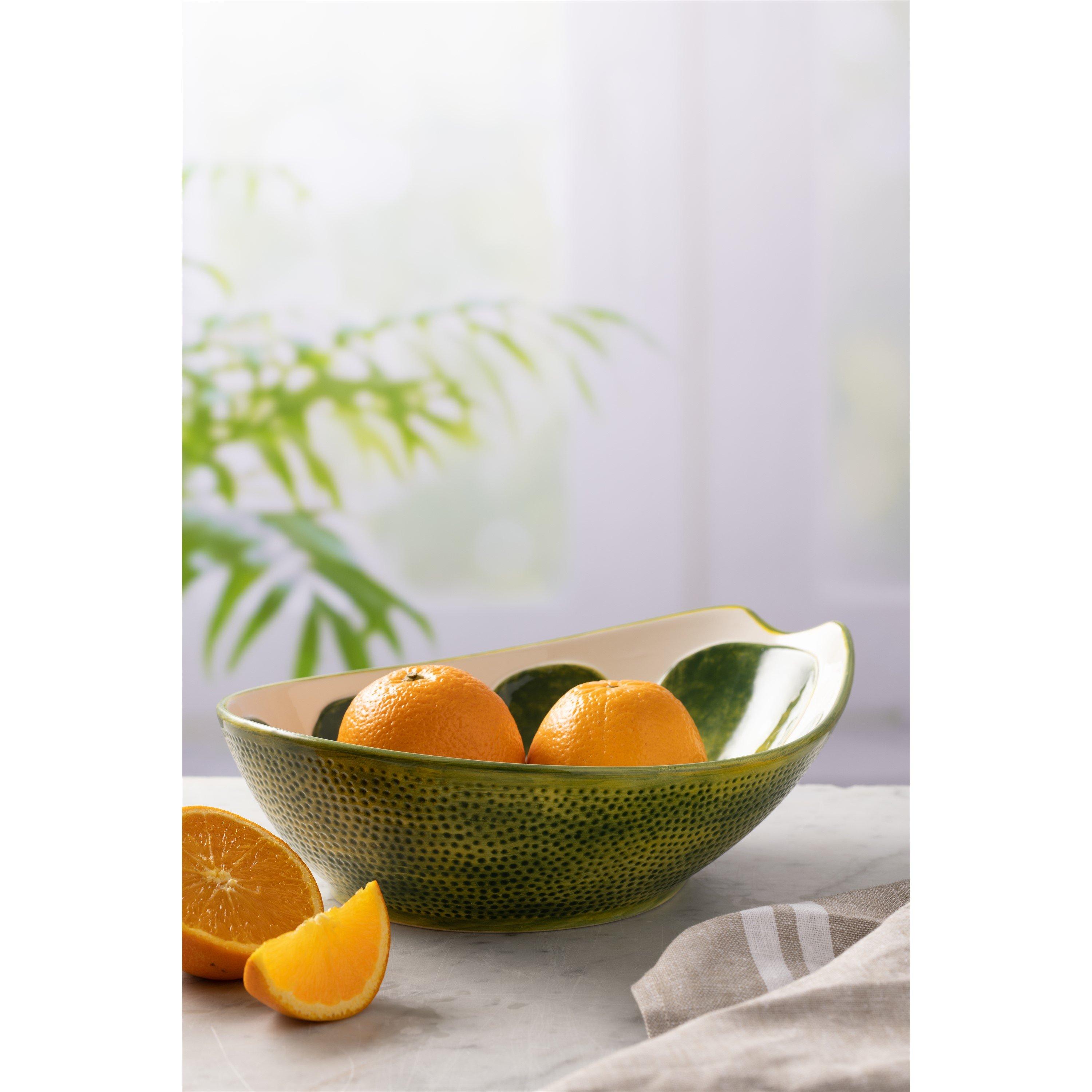 Green - Typhoon - World Foods 28cm lime oval bowl - 3