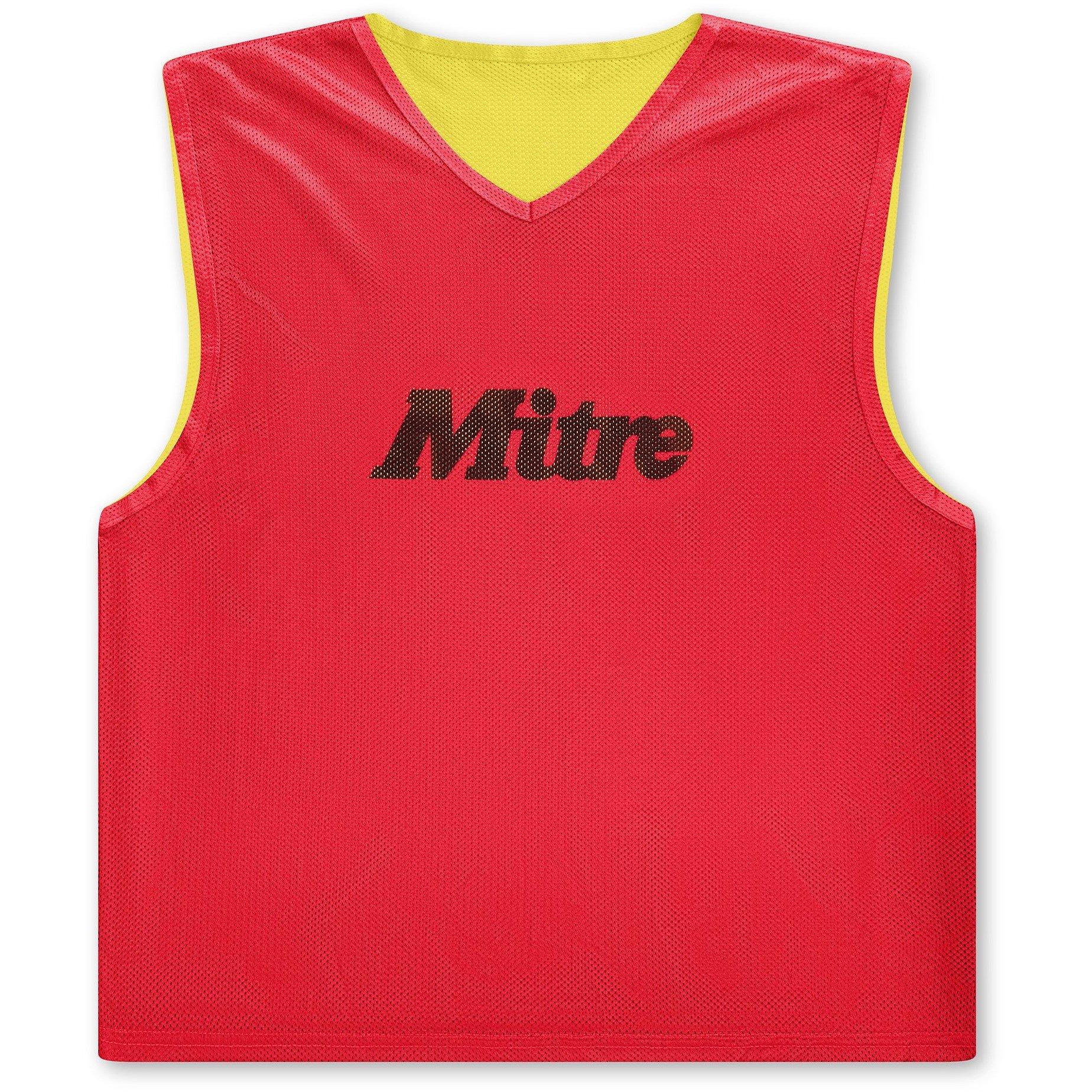 Yellow/Red - Mitre - Mitre Reversible Pro Training Bib - 1