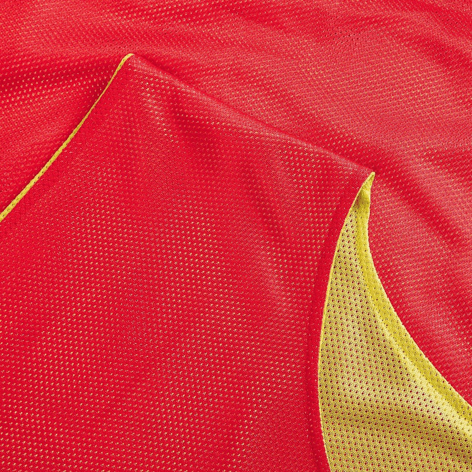 Yellow/Red - Mitre - Mitre Reversible Pro Training Bib - 12