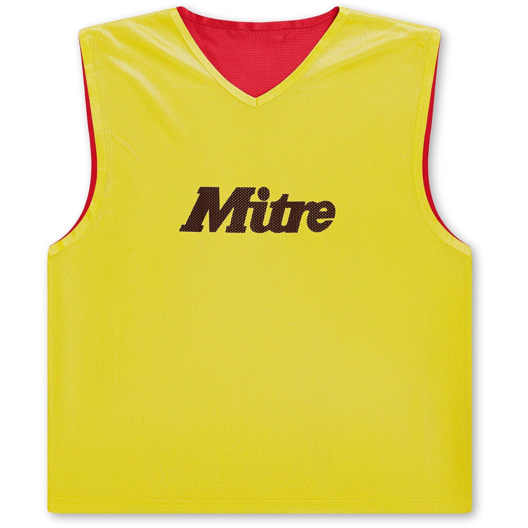 Yellow/Red - Mitre - Mitre Reversible Pro Training Bib - 8