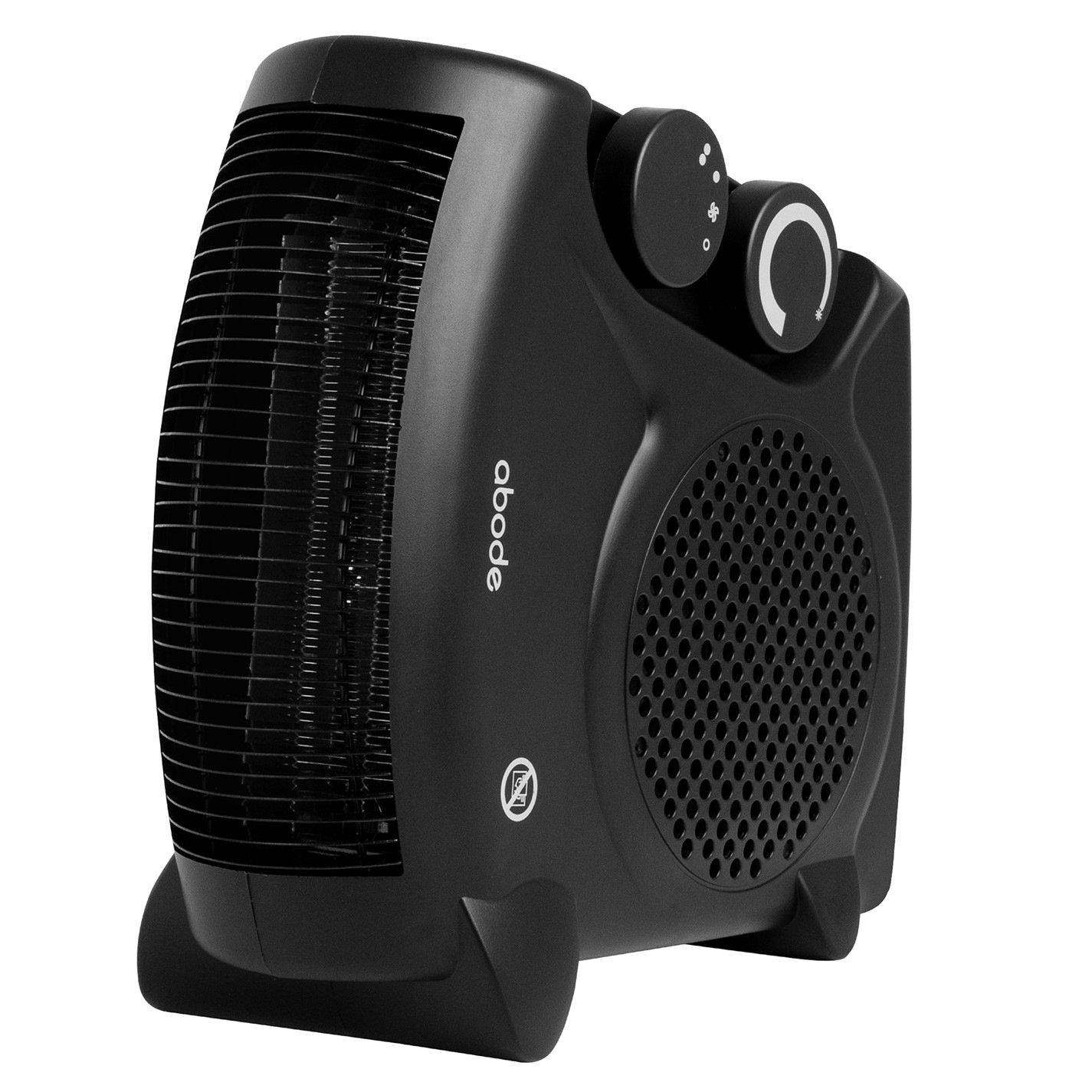 Black - Abode - AFH1001B Horizontal & Vertical Fan Heater in Black - 7