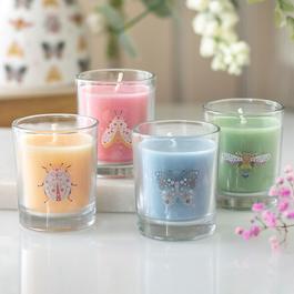Something Different Set of 4 Floral Bug Mandarin & Bergamot Candles