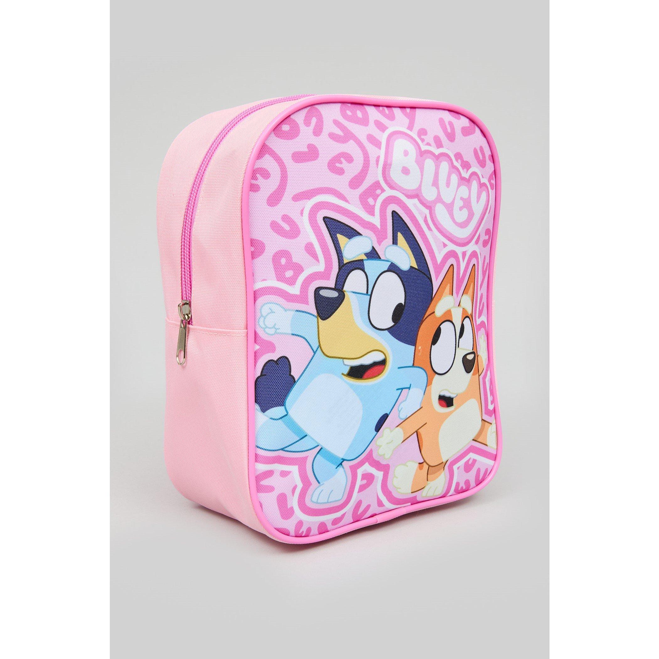 Sac à Dos École Bluey & Bingo Stars - Rose Avec Poche Avant Pour Enfants