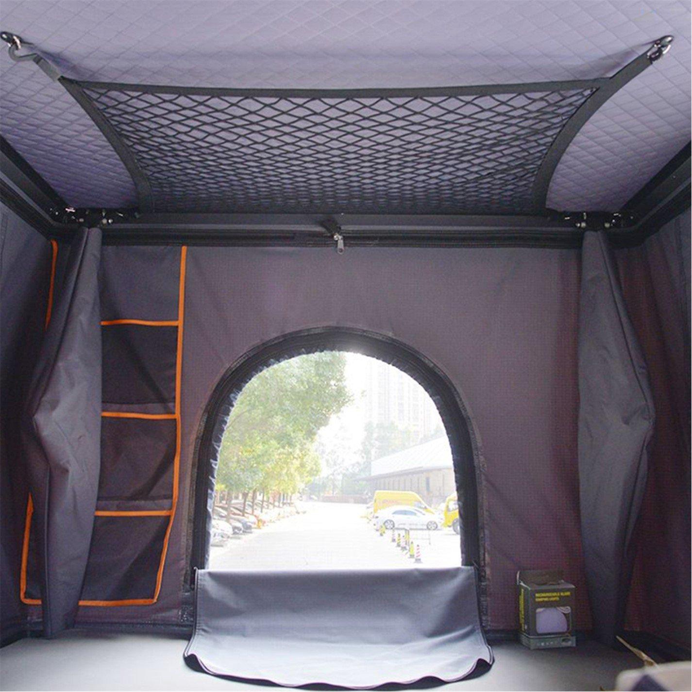 Navy Blue And B - Breeins Camping - Hard Shell Roof Tent for Cars with Retractable Lad - 14