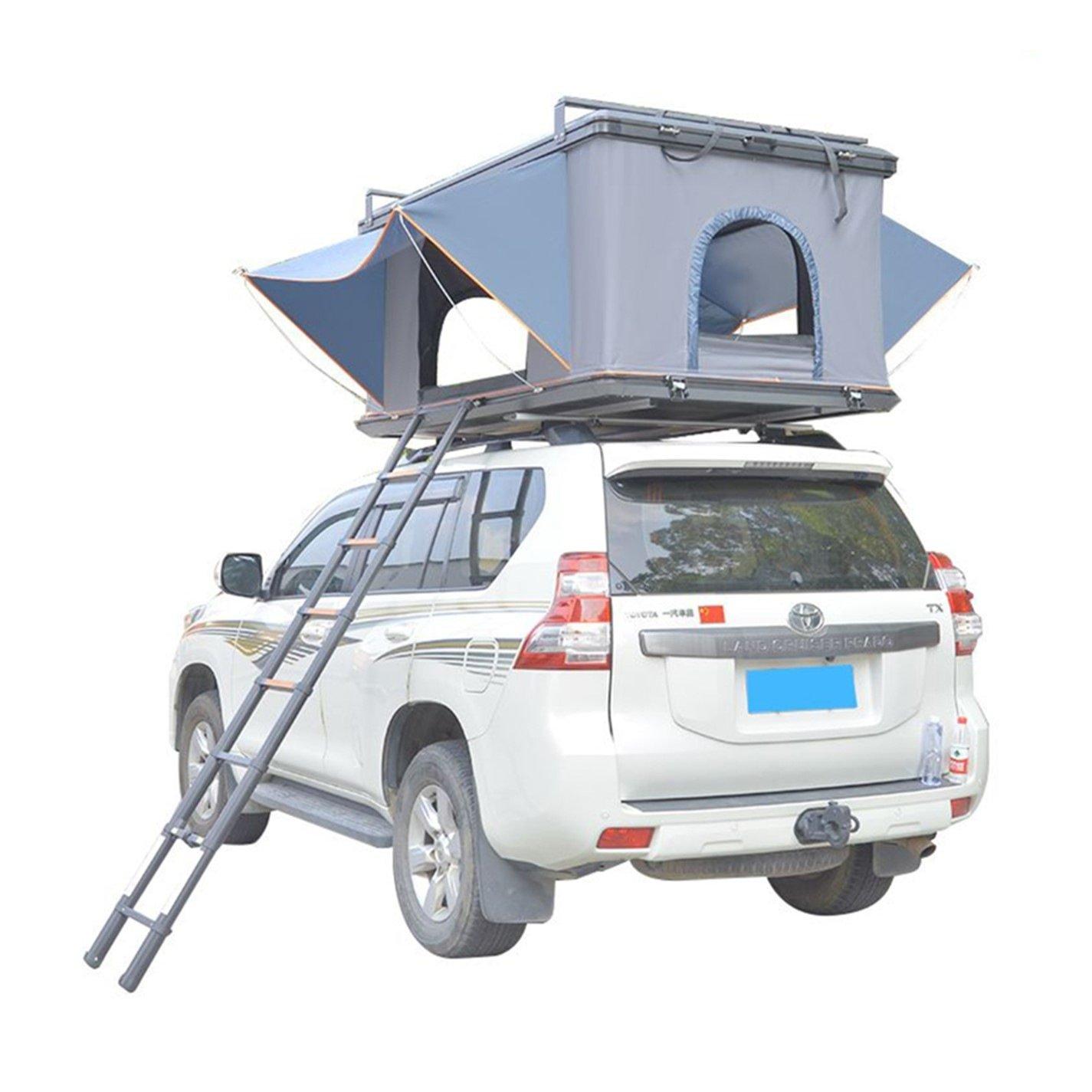 Navy Blue And B - Breeins Camping - Hard Shell Roof Tent for Cars with Retractable Lad - 8