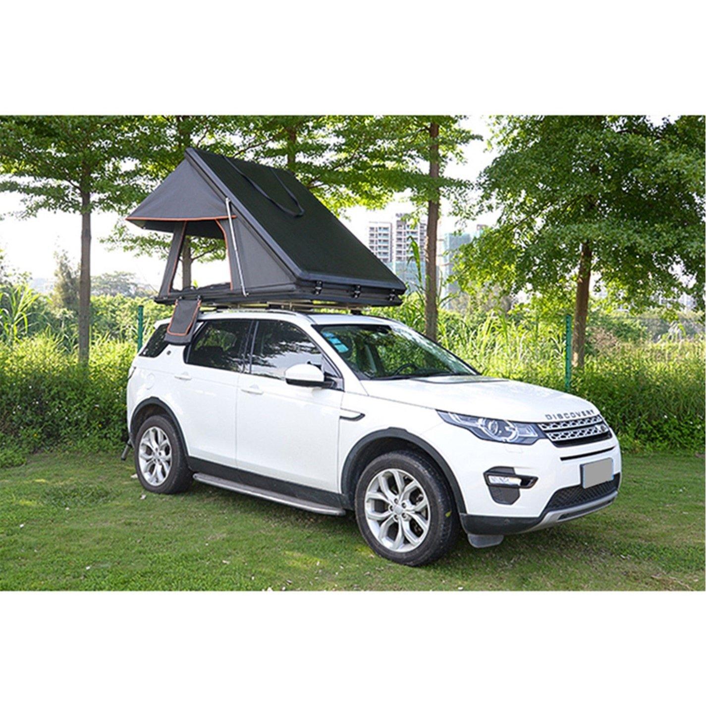 Black - Breeins Camping - Hard Shell Roof Tent for Cars with Retractable Lad - 6