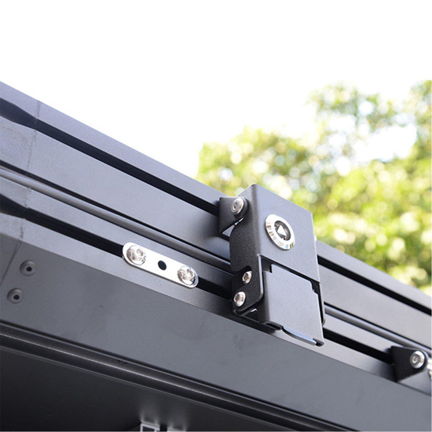 Black - Breeins Camping - Hard Shell Roof Tent for Cars with Retractable Lad - 7