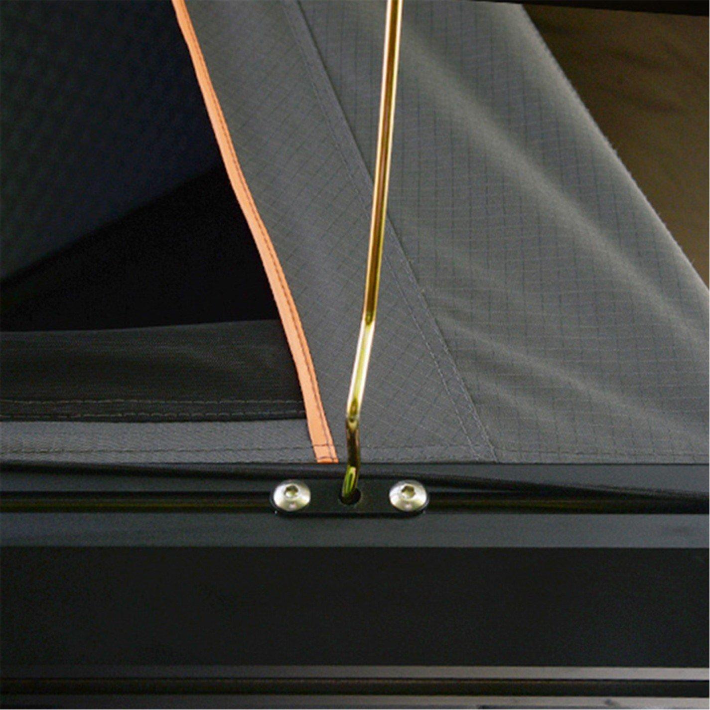 Black - Breeins Camping - Hard Shell Roof Tent for Cars with Retractable Lad - 10