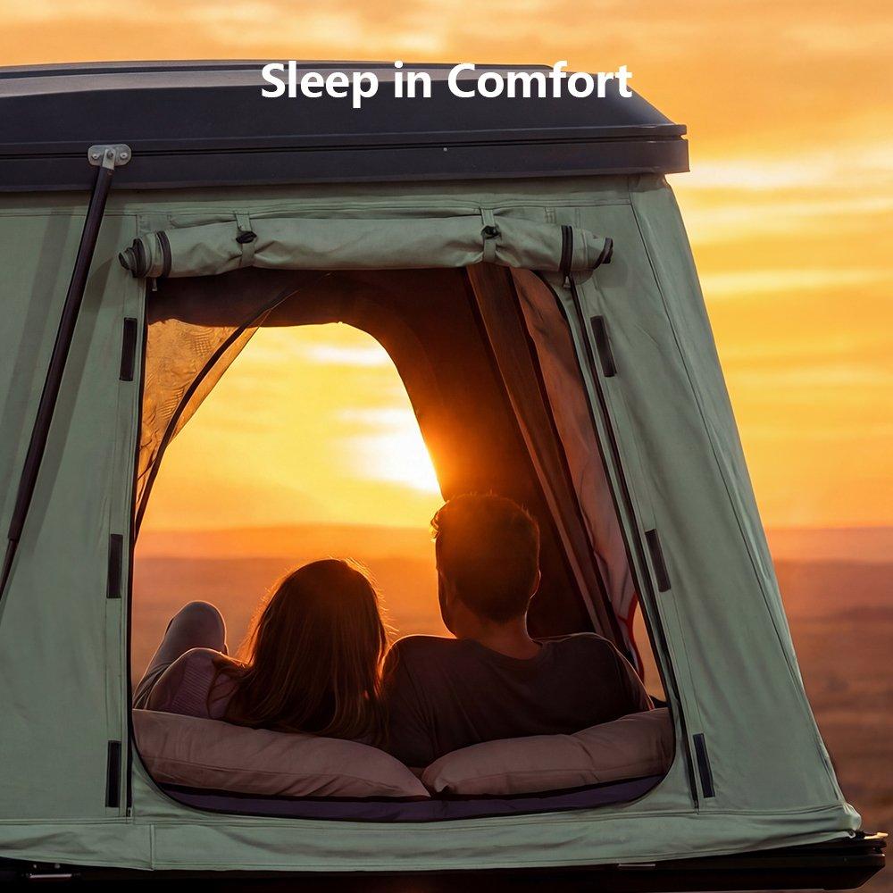 Black And Green - Breeins - Hard Shell Roof Tent for Cars - 15