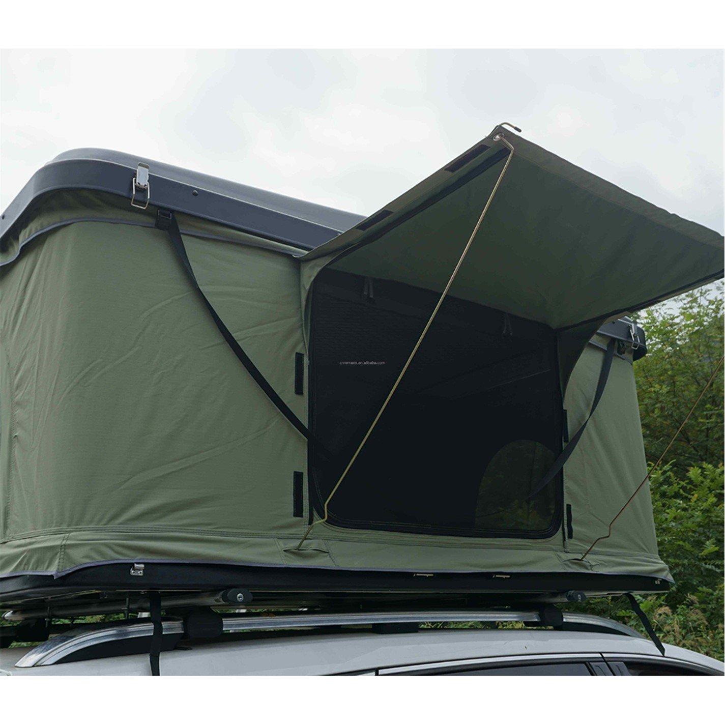 Black And Green - Breeins Camping - Hard Shell Roof Tent for Cars - 3