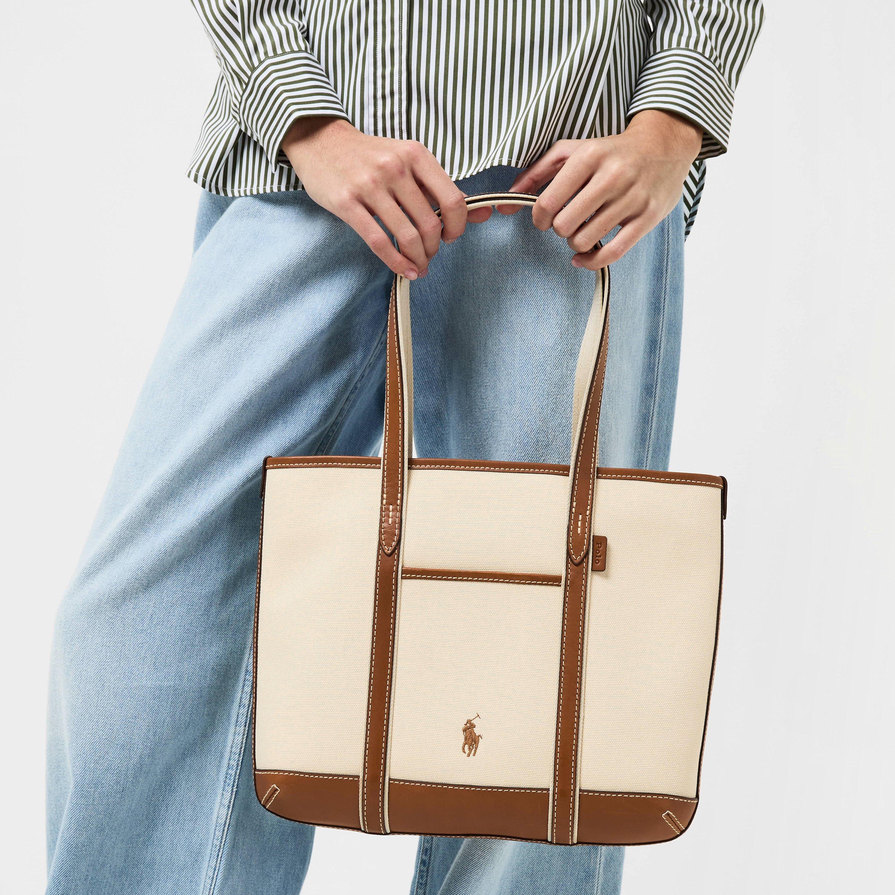 ECRU/CUOIO - Polo Ralph Lauren - Polo Sm PP Tote Ld05 - 3