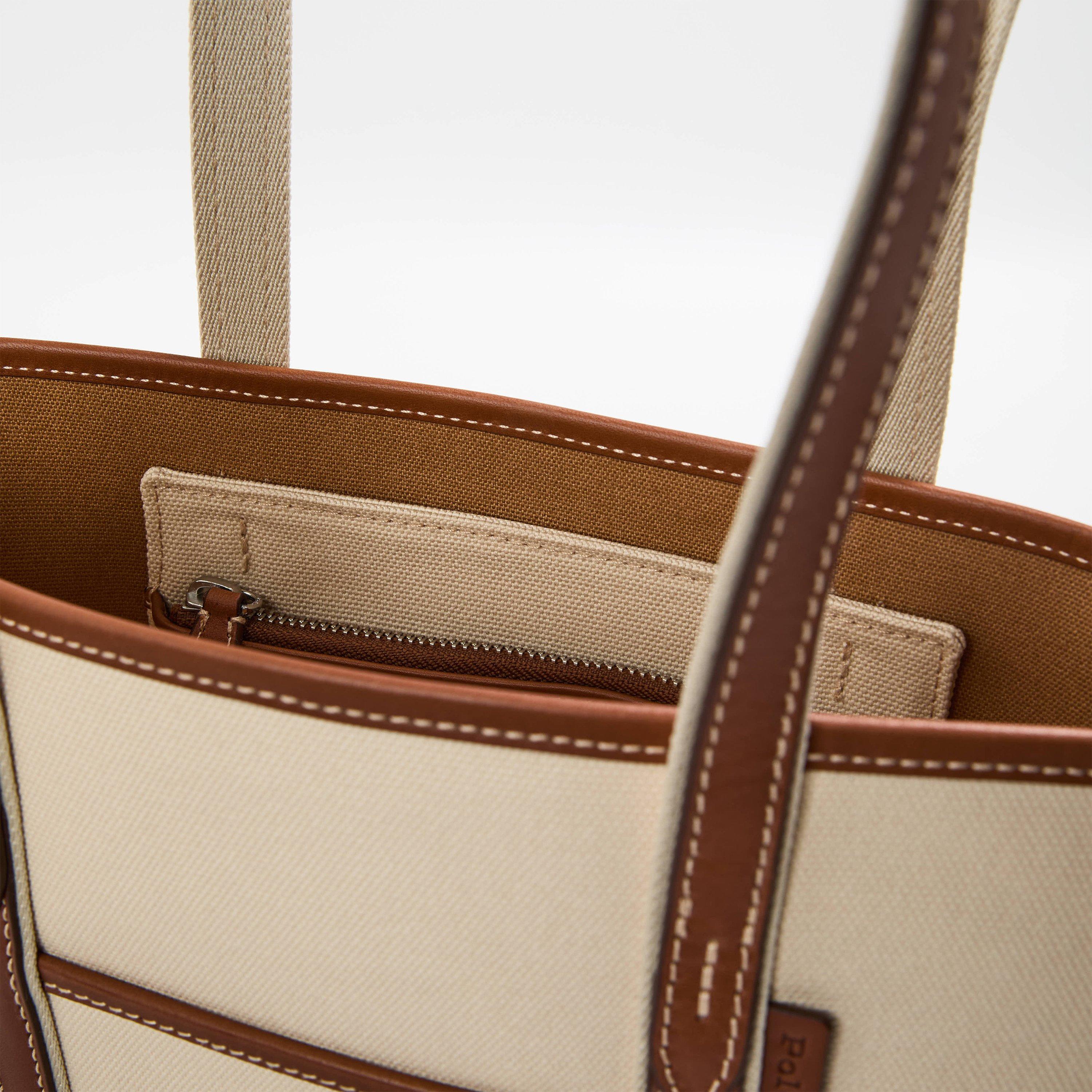 ECRU/CUOIO - Polo Ralph Lauren - Polo Sm PP Tote Ld05 - 5