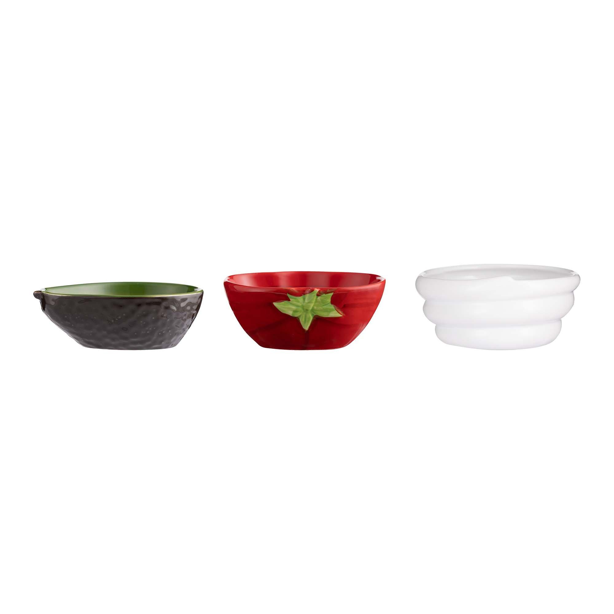 Multi - Typhoon - World Foods set of 3 fajita dip bowls - 1
