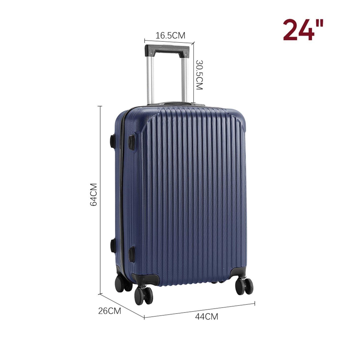 Blue - SHEONLY - 28 Inch Blue Hardshell Spinner Suitcase - 3