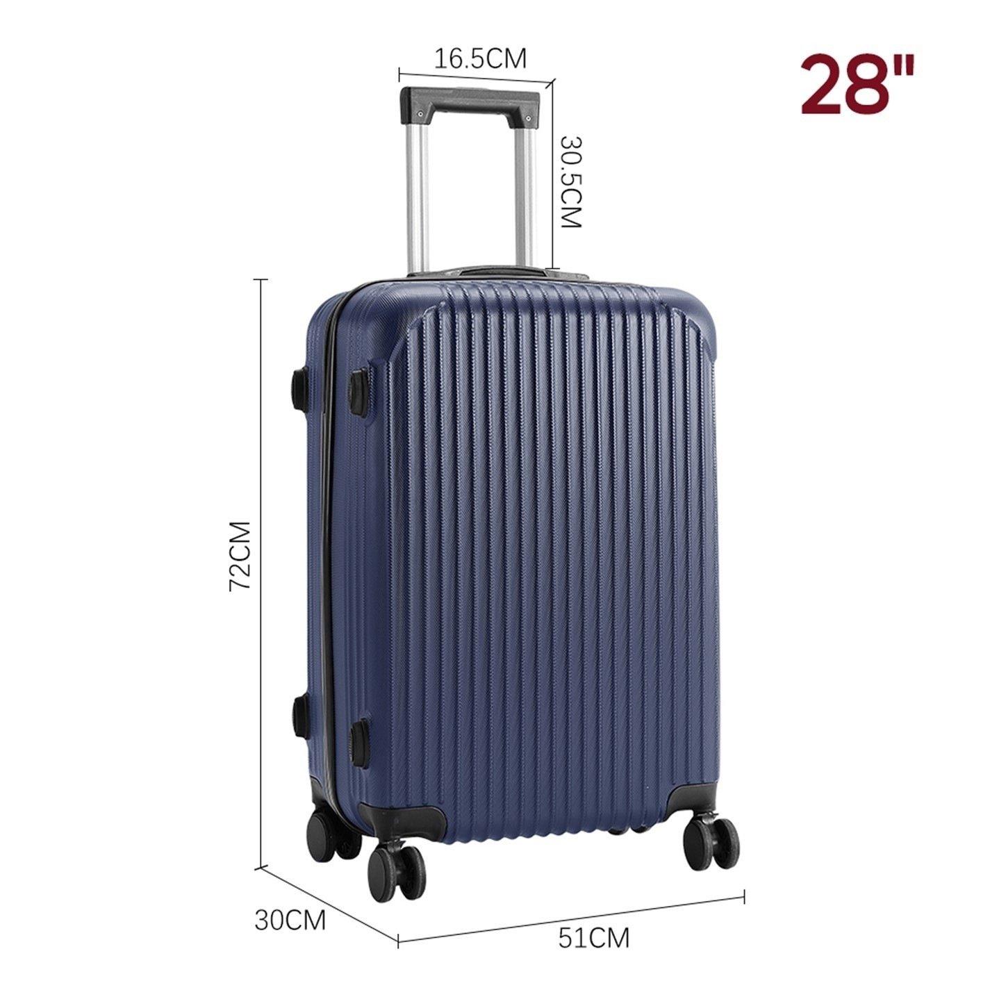 Blue - SHEONLY - 28 Inch Blue Hardshell Spinner Suitcase - 4