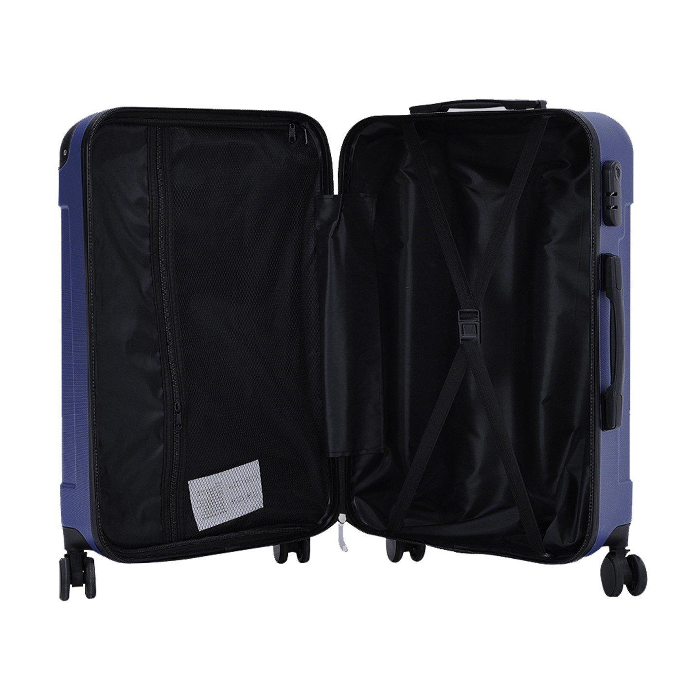 Blue - SHEONLY - 28 Inch Blue Hardshell Spinner Suitcase - 5