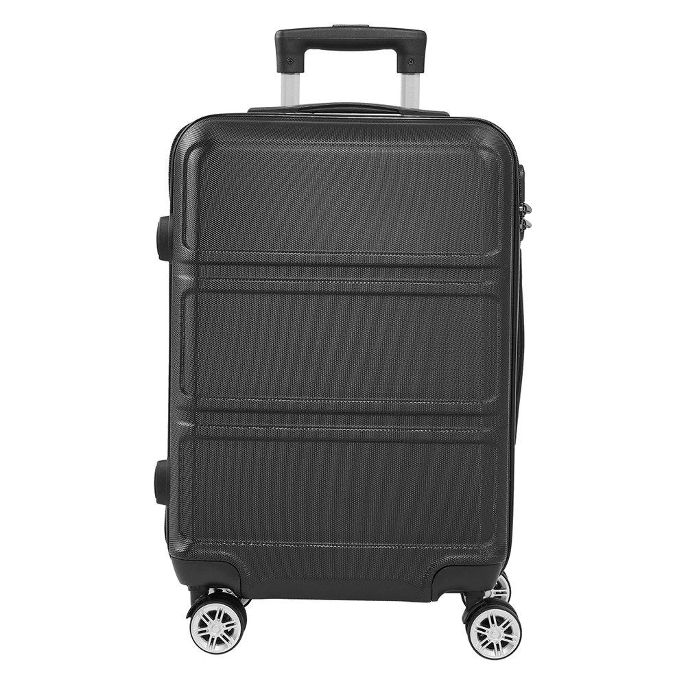 Black - SHEONLY - 3PCS Lockable Travel Suitcase Set - 5
