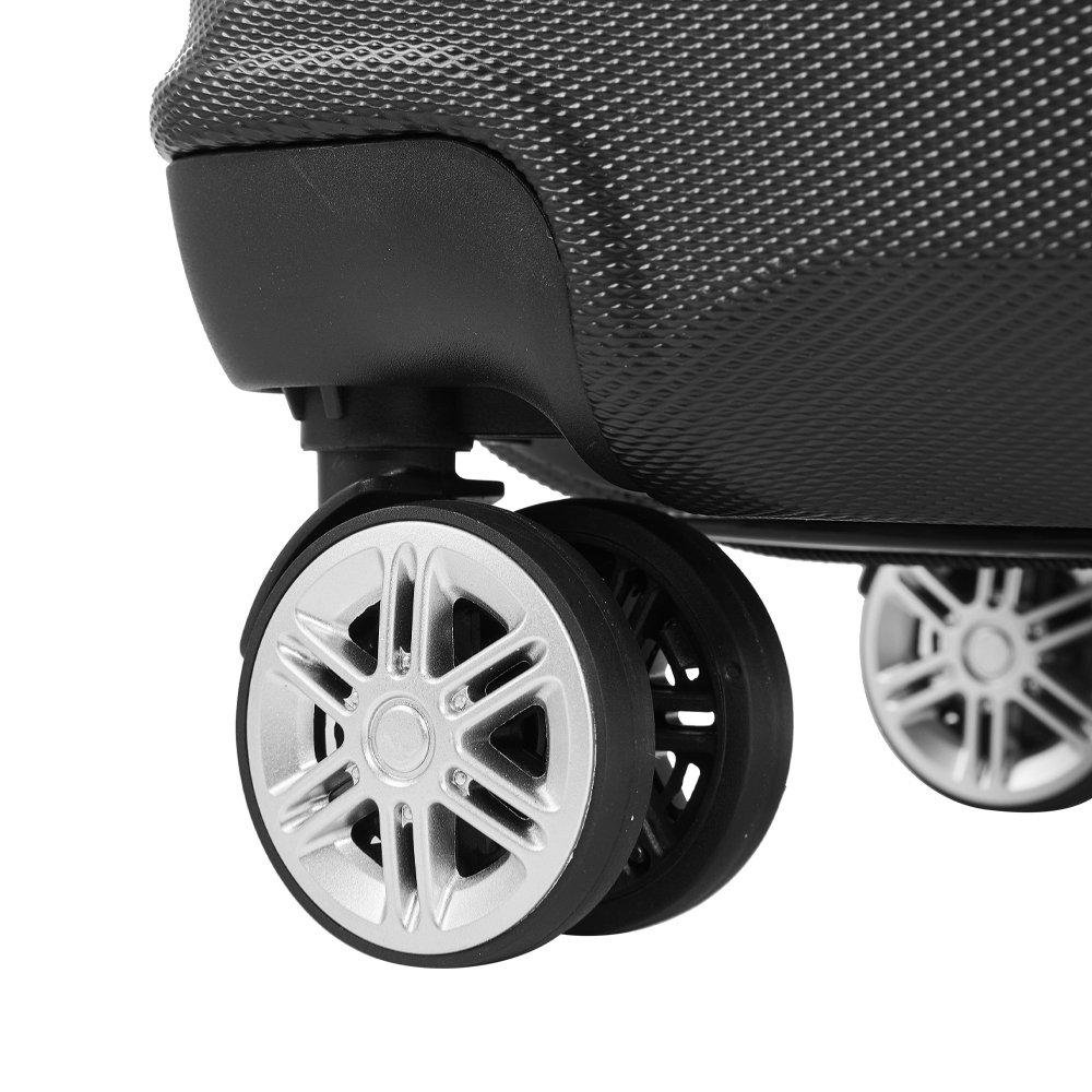 Black - SHEONLY - 3PCS Lockable Travel Suitcase Set - 6