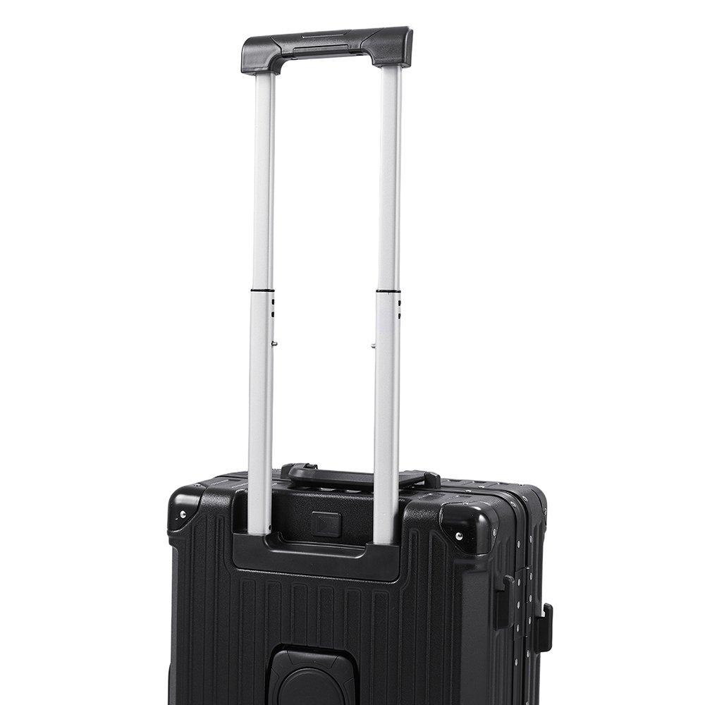 Black - SHEONLY - 20 Inch Suitcase with Lock and USB Charging Port - 6