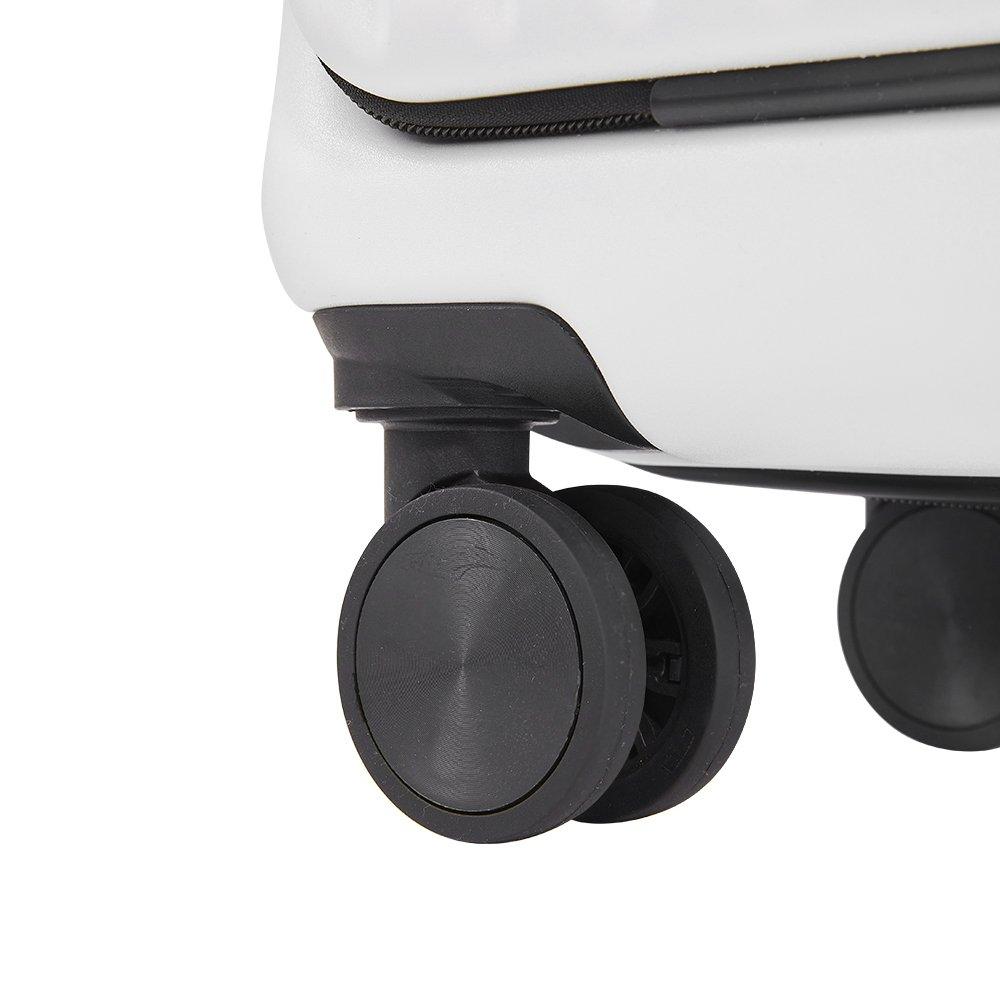 White - SHEONLY - 20 Inch Suitcase with TSA Lock and USB Port - 2