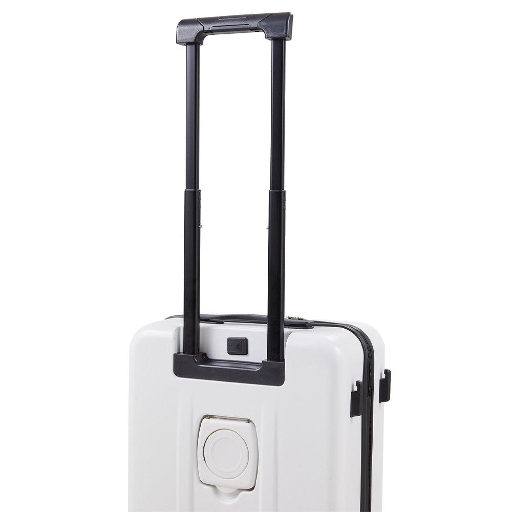 White - SHEONLY - 20 Inch Suitcase with TSA Lock and USB Port - 5