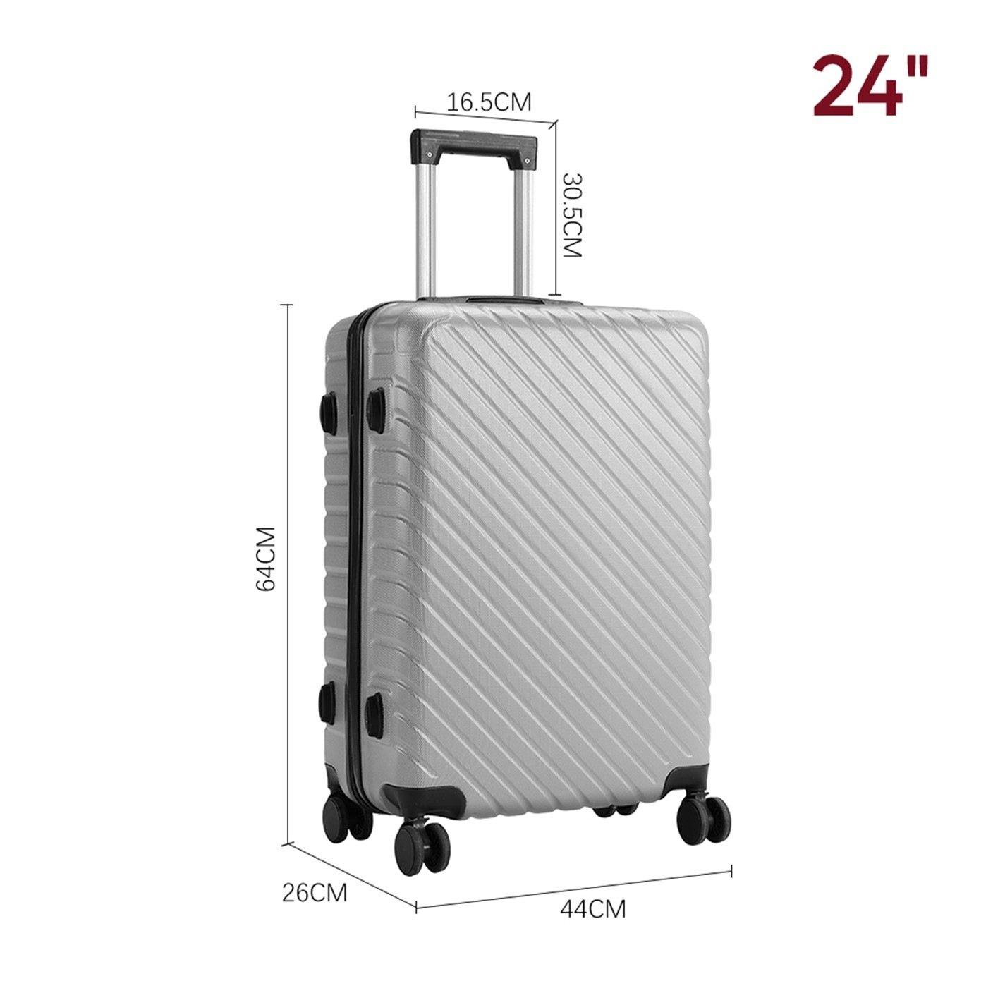 Gray - SHEONLY - 28 Inch Purple Lightweight Hardside Travel Suitcas - 2