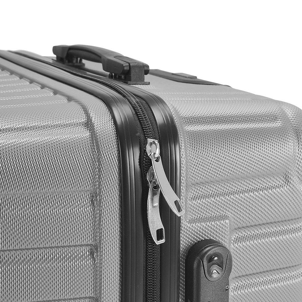 Gray - SHEONLY - 28 Inch Purple Lightweight Hardside Travel Suitcas - 14