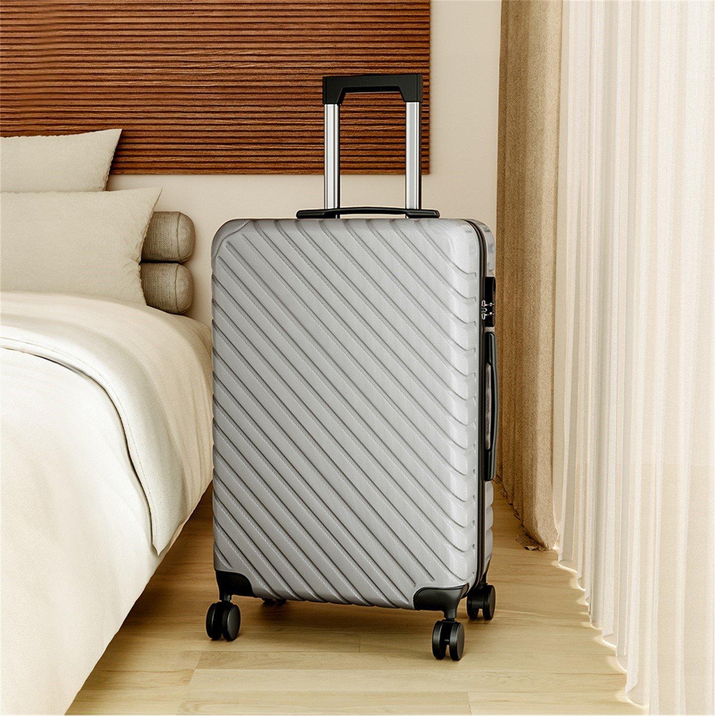 Gray - SHEONLY - 28 Inch Purple Lightweight Hardside Travel Suitcas - 6