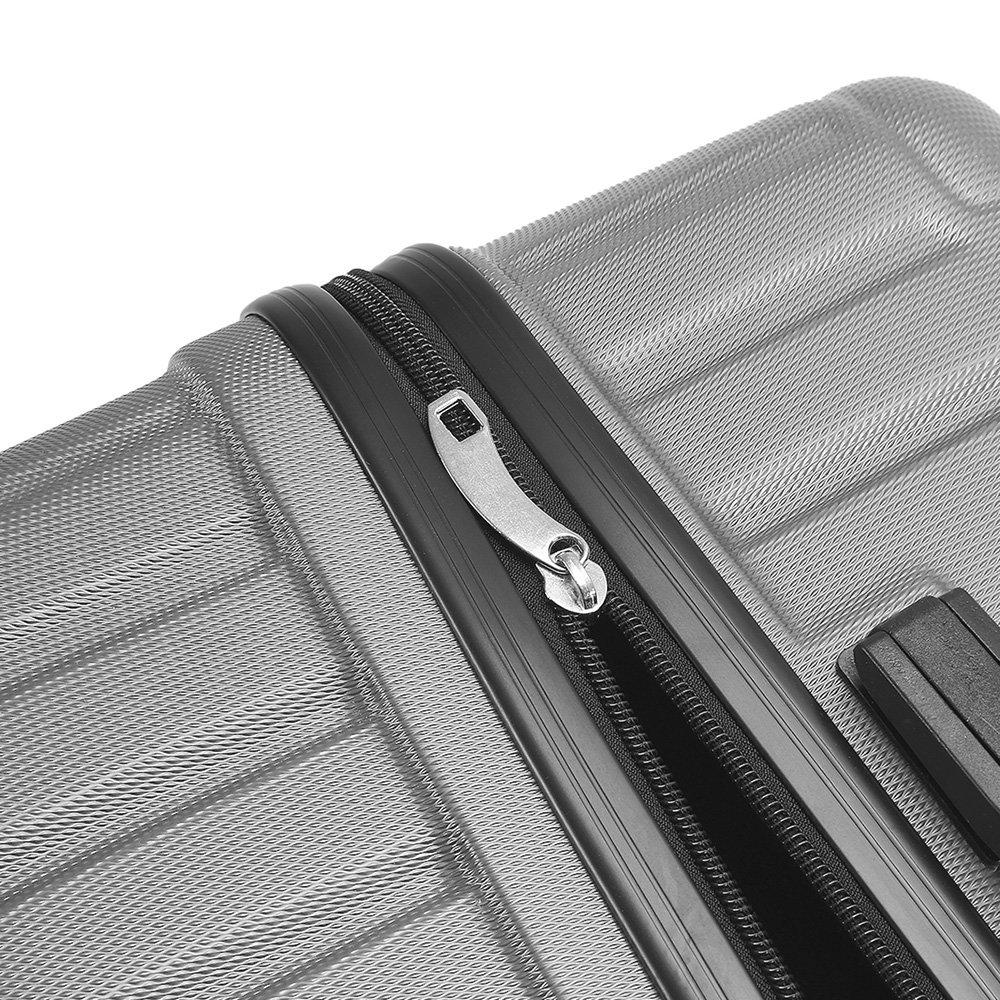 Gray - SHEONLY - 28 Inch Purple Lightweight Hardside Travel Suitcas - 7