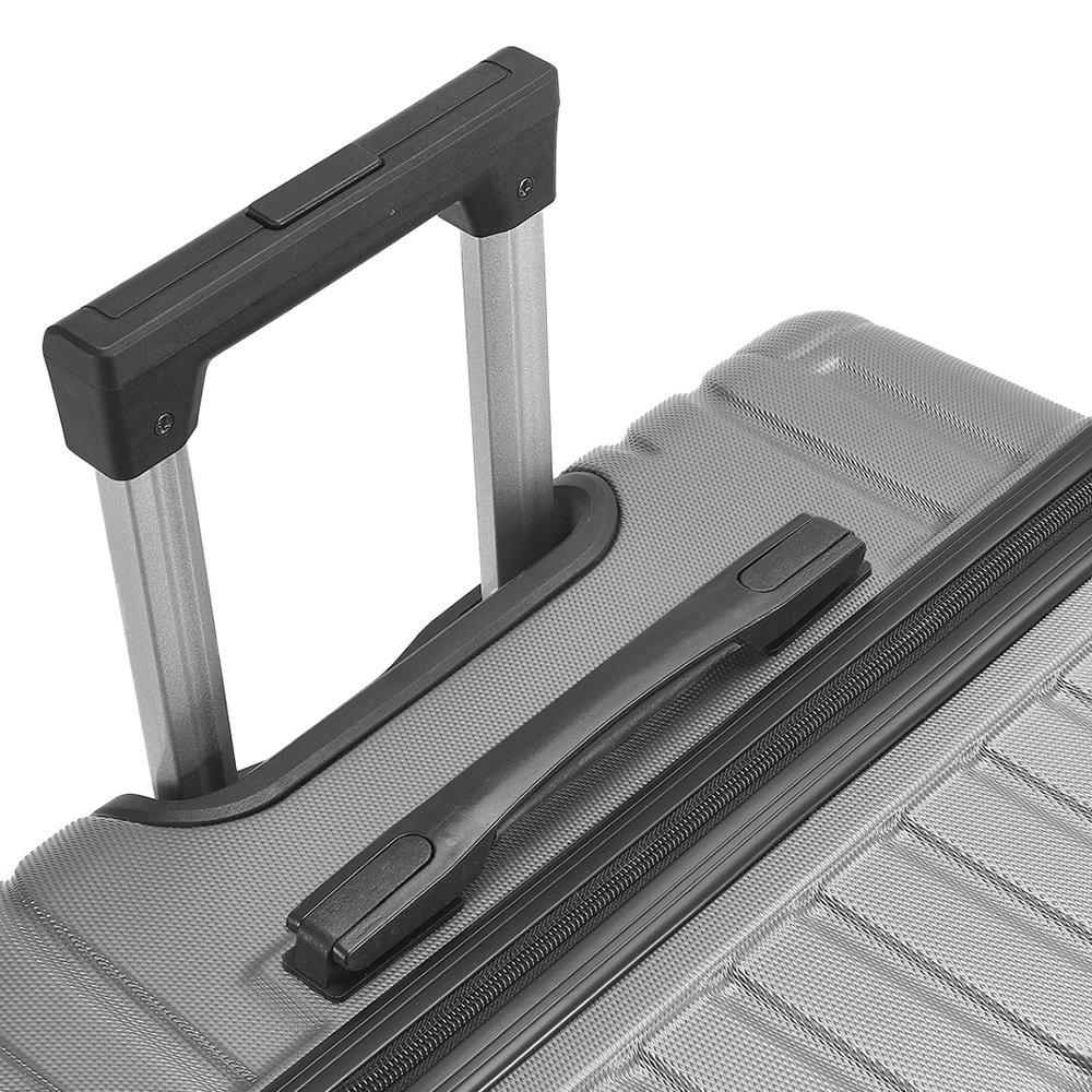 Gray - SHEONLY - 28 Inch Purple Lightweight Hardside Travel Suitcas - 8