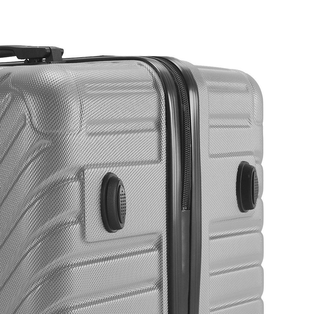 Gray - SHEONLY - 28 Inch Purple Lightweight Hardside Travel Suitcas - 10