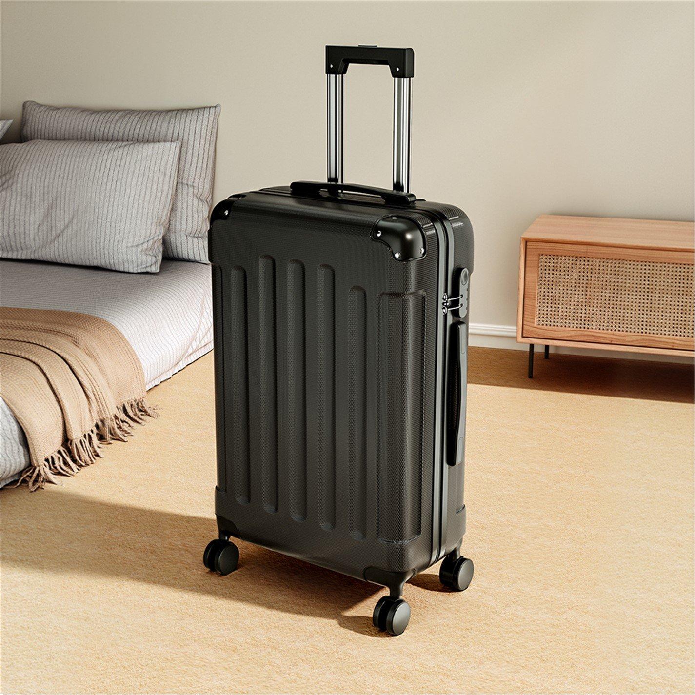 Black - SHEONLY - 28 Inch Black Modern Hardside Spinner Suitcase - 11