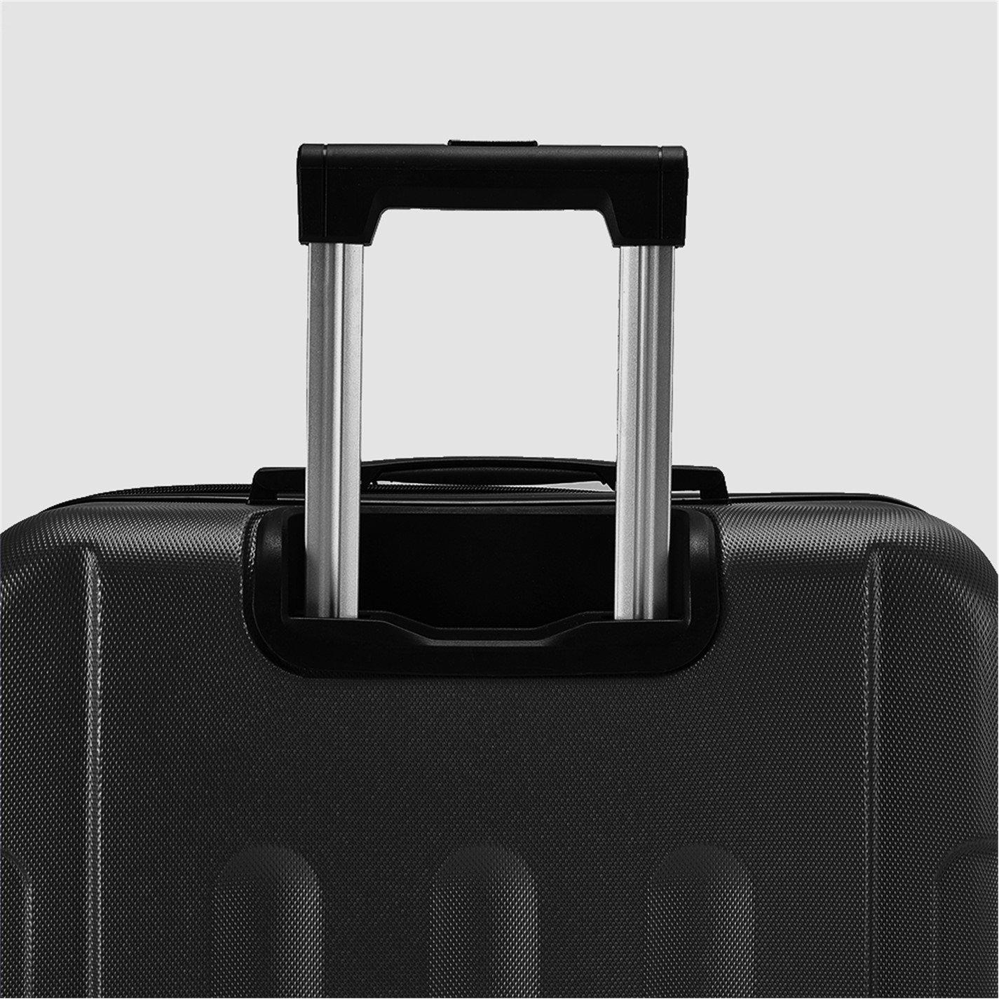 Black - SHEONLY - 28 Inch Black Modern Hardside Spinner Suitcase - 5
