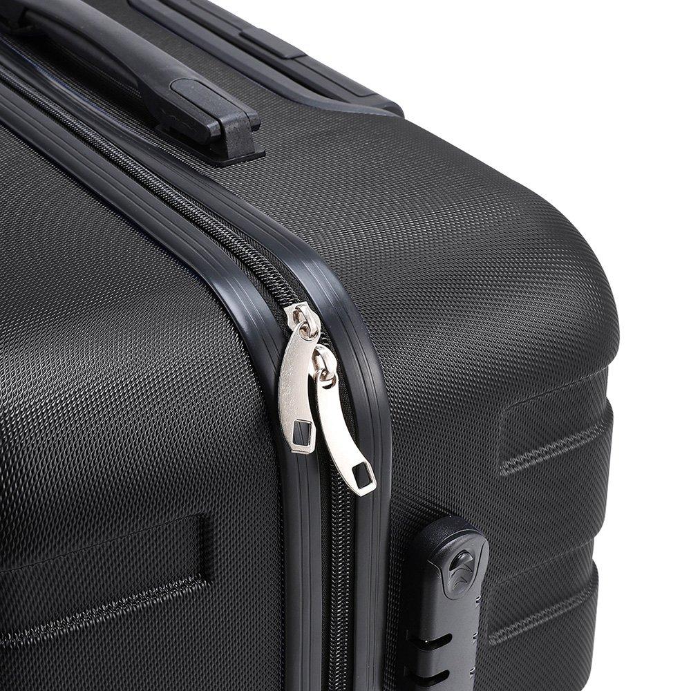 Black - SHEONLY - Hardshell Rolling Suitcase 28 Purple - 13