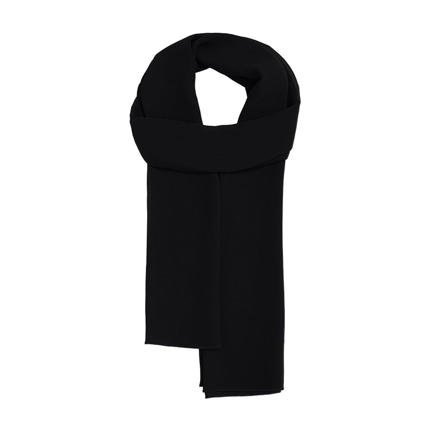 Sheonly Women's Elegant Soild Colour Chiffon Shawl Wrap - Black