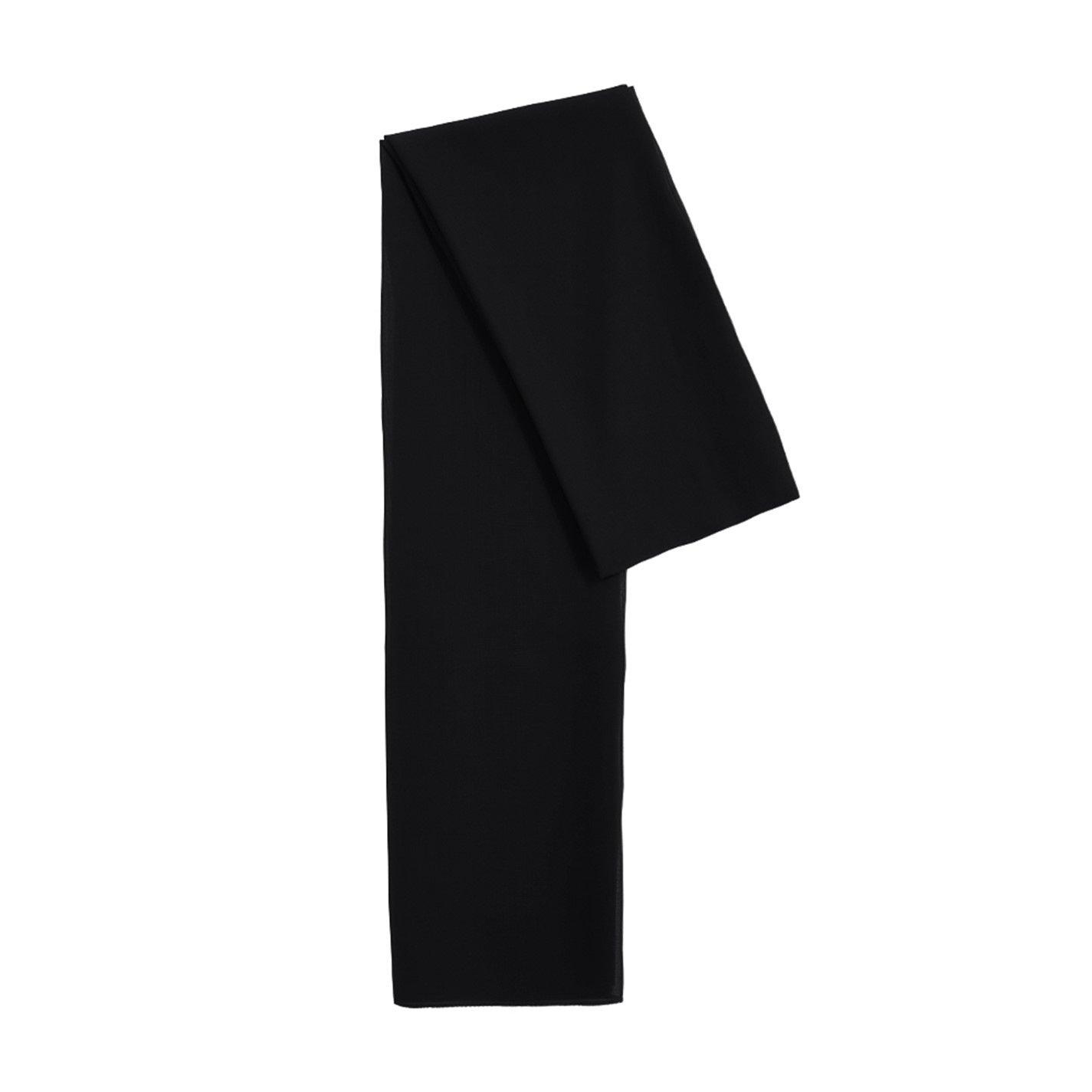 Black - SHEONLY - Elegant Soild Colour Chiffon Shawl Wrap - 3