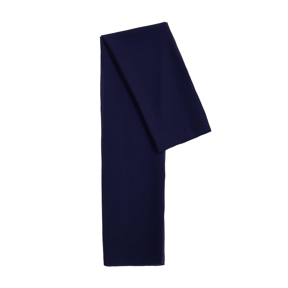 Navy Blue - SHEONLY - Elegant Soild Colour Chiffon Shawl Wrap - 3