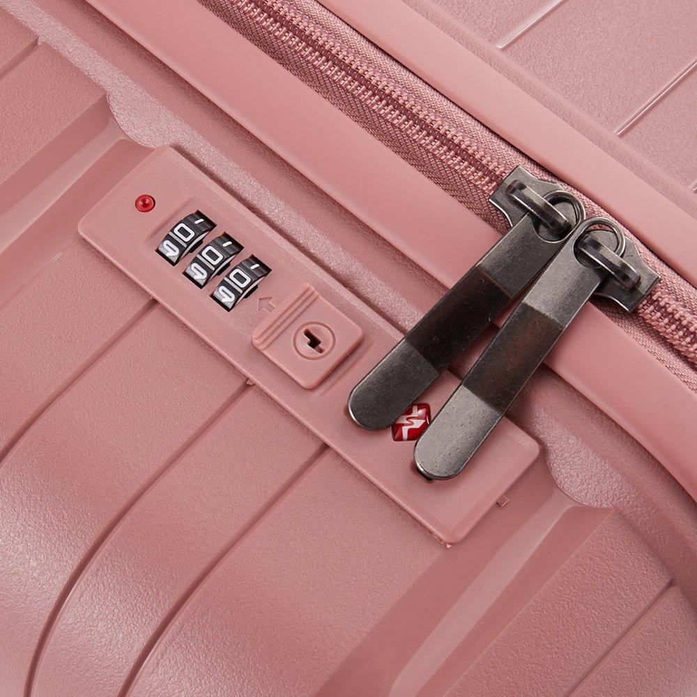 Rose Gold - SHEONLY - 4PCS Lockable Travel Suitcase Set - 6