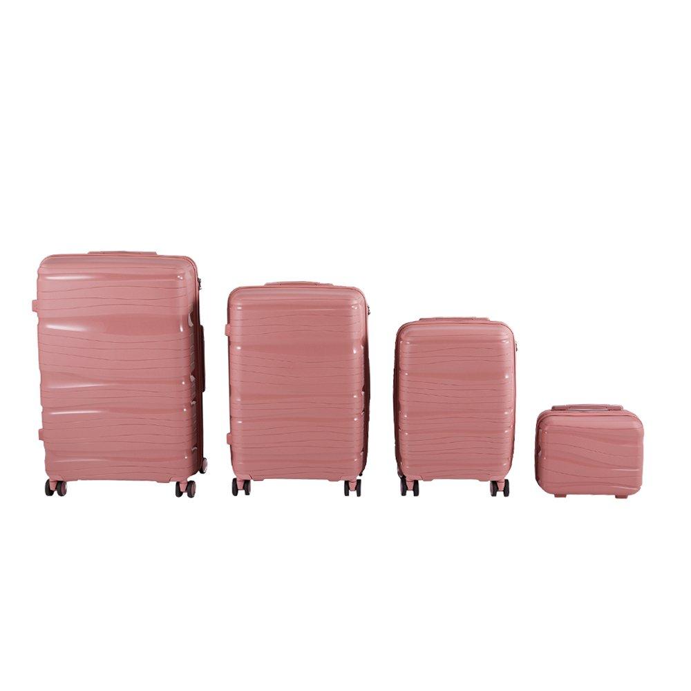 Rose Gold - SHEONLY - 4PCS Lockable Travel Suitcase Set - 9