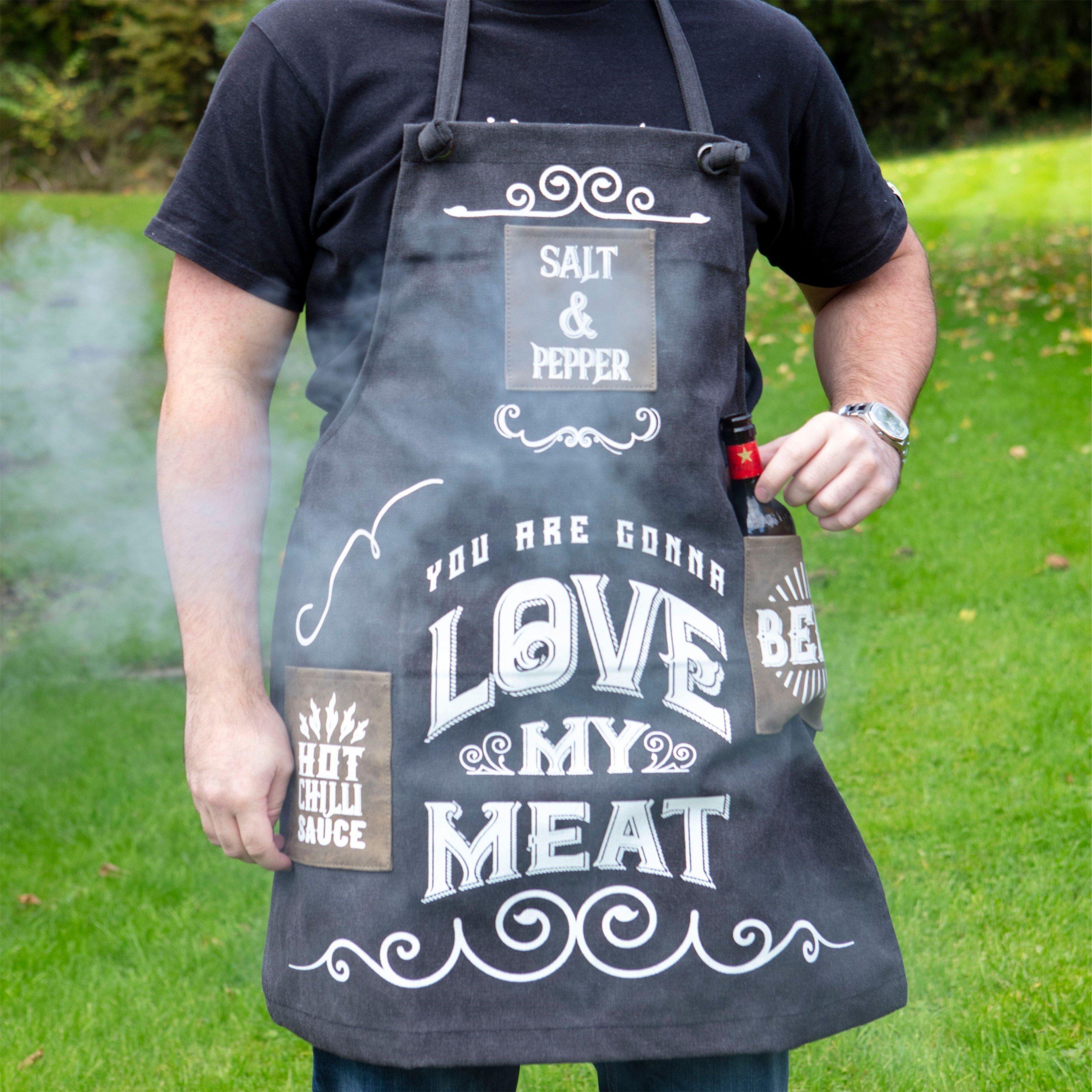 Multi - Boxer Gifts - Love My Meat BBQ Cooking Apron For Men - BBQ Gift - 3